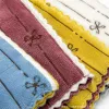 Четырехцветный костюм из вышитых полотенец с вышитыми полосками, мягкий, всасывающий влажные полотенца, банный платок в двух стилях Application Scenario